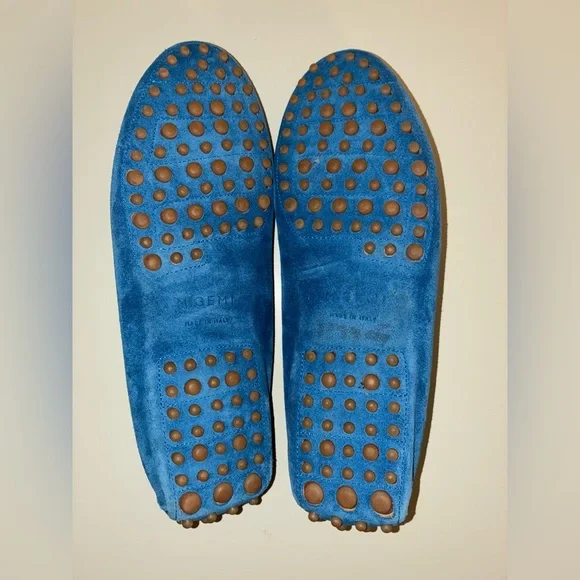 M.Gemi blue soft suede driving moccasins sz9.5 - Picture 5 of 10